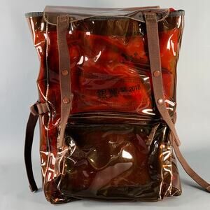 EASTPAK x RAF SIMONS SS18 Blade Runner Red Clear PVC Snaps Backpack